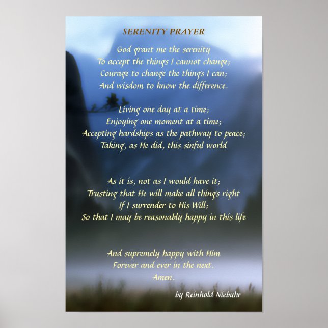 Poster Serenity Prayer (Frente)