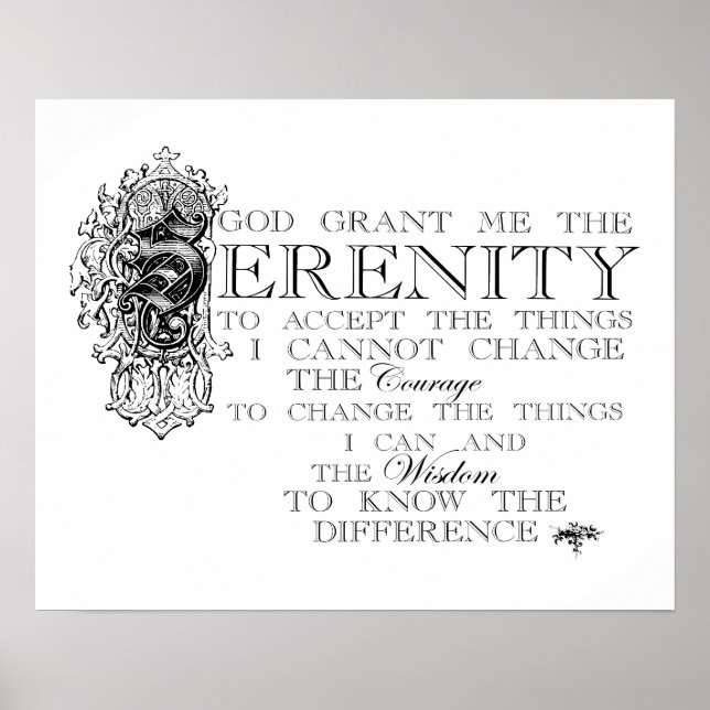 Póster Serenity Prayer (Frente)