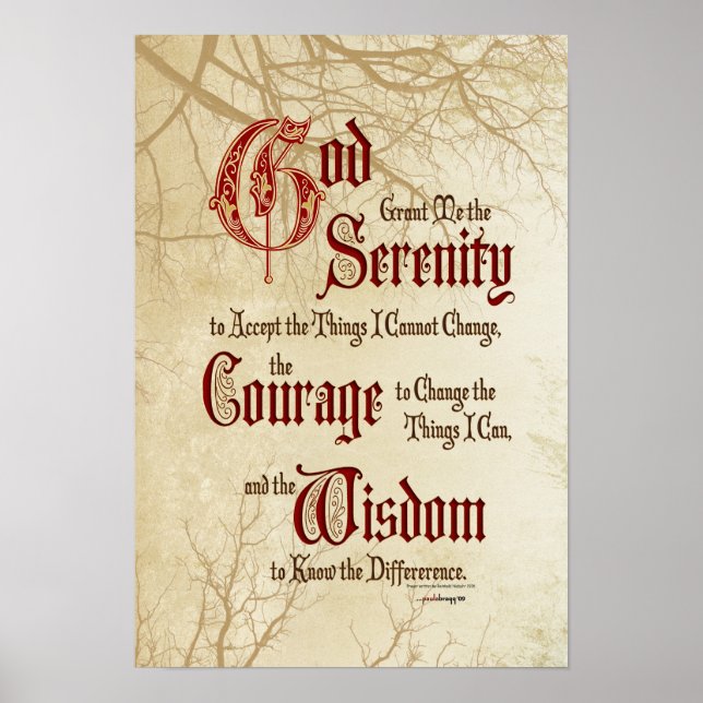 Póster Serenity Prayer (Frente)