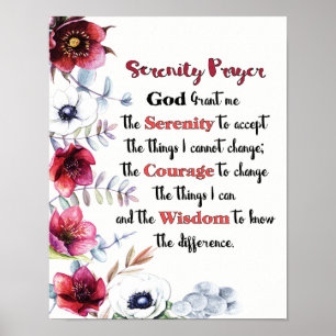 Poster Serenity Prayer