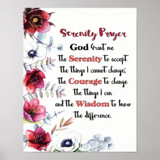 Poster Serenity Prayer