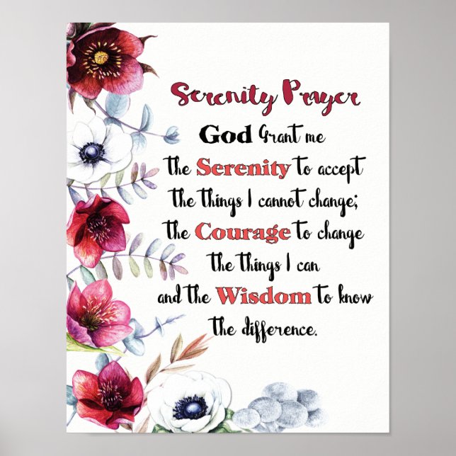 Poster Serenity Prayer (Frente)