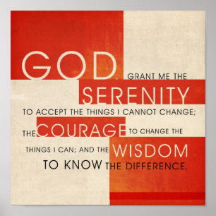 Poster Serenity Prayer