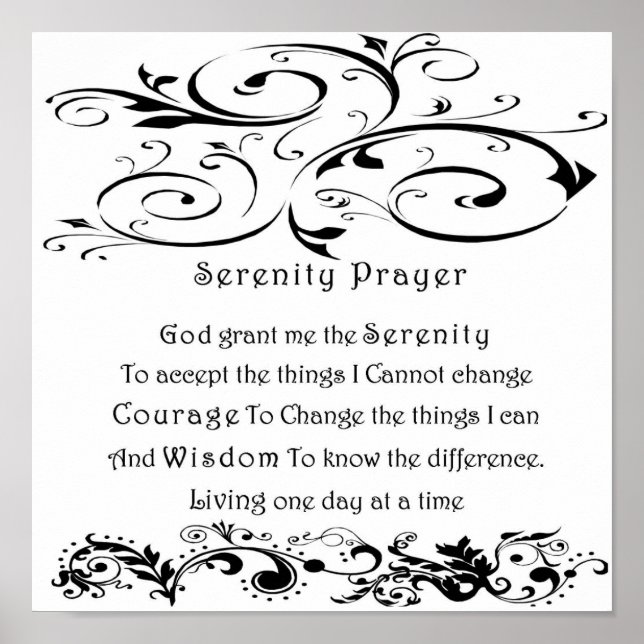 Póster Serenity Prayer (Frente)