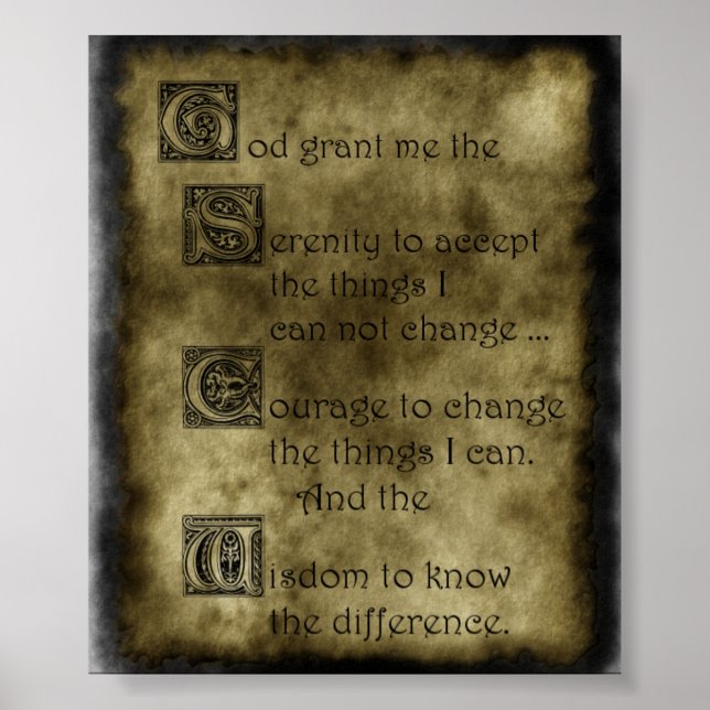 Póster Serenity Prayer (Frente)