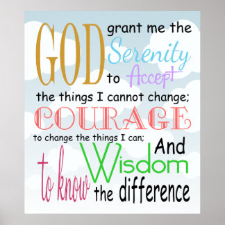 Poster Serenity Prayer