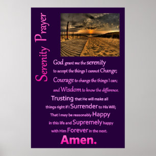 Poster Serenity Prayer BoardWay