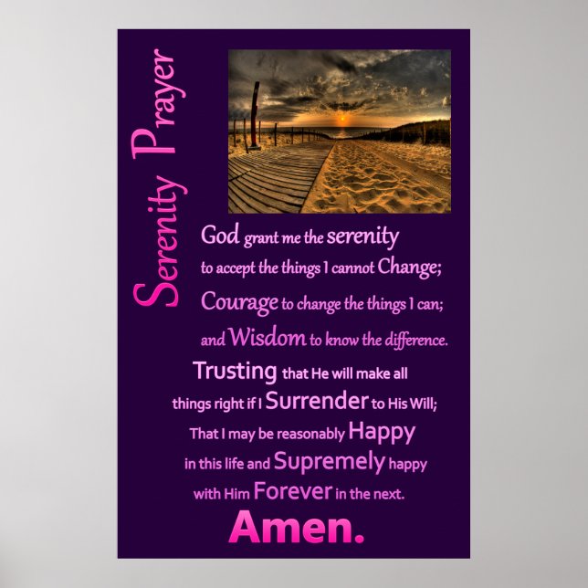 Poster Serenity Prayer BoardWay (Frente)