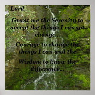 Póster Serenity Prayer (cachoeira)