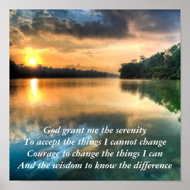 Poster Serenity Prayer Canvas Cênnica (Frente)