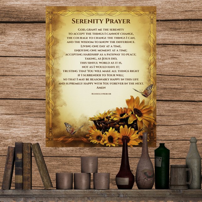 Poster Serenity Prayer Cheio Versão de Reinhold Niebuhr (Criador carregado)