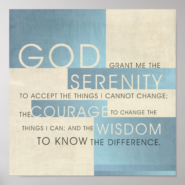 Póster Serenity Prayer II (Frente)