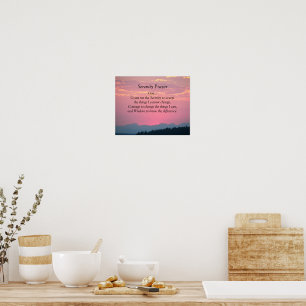 Póster Serenity Prayer Pink Sunset Fotografia