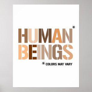 Poster SERES HUMANOS: As Cores Podem Variar