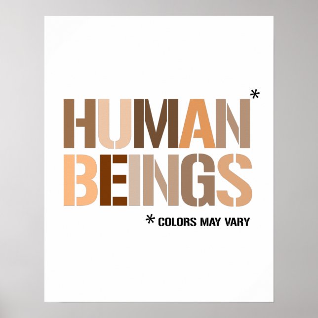 Poster SERES HUMANOS: As Cores Podem Variar (Frente)