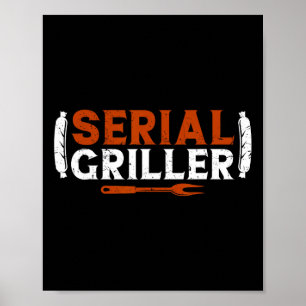 Poster Serial Griller Dia de os pais Funny Griling Bb