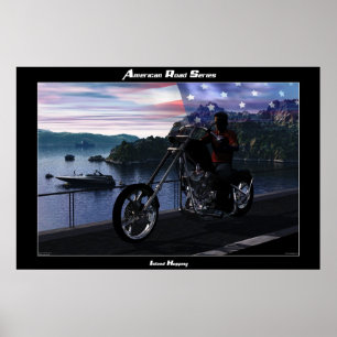 Póster Série americana #2 da estrada