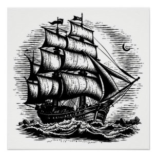 Póster Série de Arte de Entrega Pirata - Primeira Edição