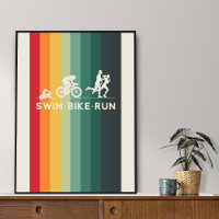 Série de Ícones de Triathlon de Execução de Bike d