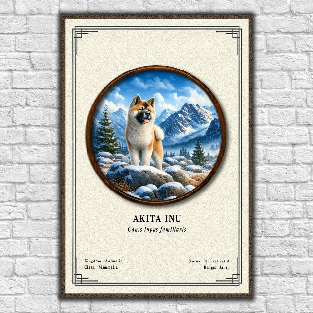 Poster Série de Zoologia Akita Inu (Criador carregado)