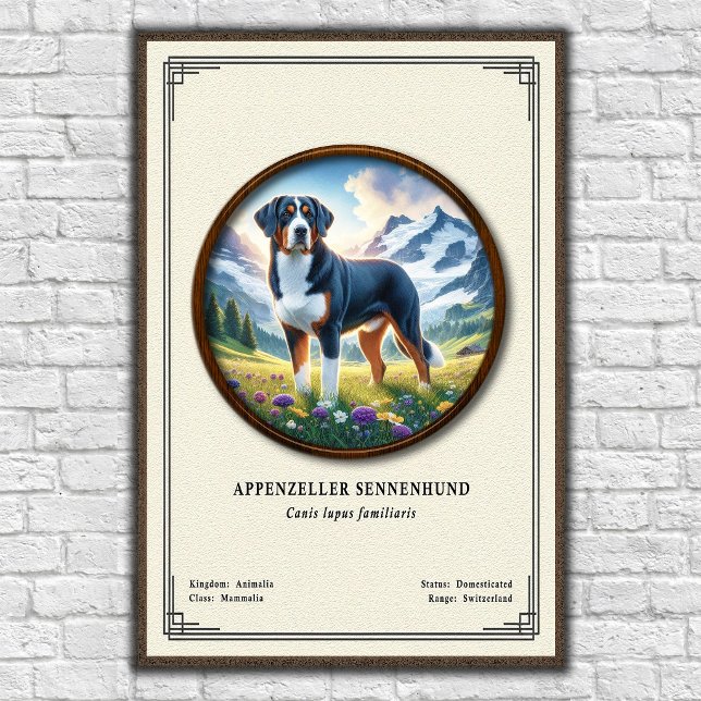 Poster Série de Zoologia Appenzeller Sennenhund (Criador carregado)