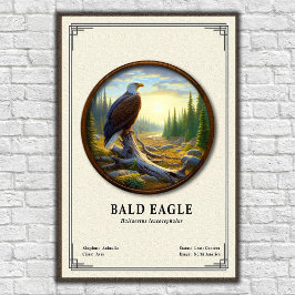 Poster Série de Zoologia da Águia Americana
