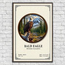 Poster Série de Zoologia da Águia Americana