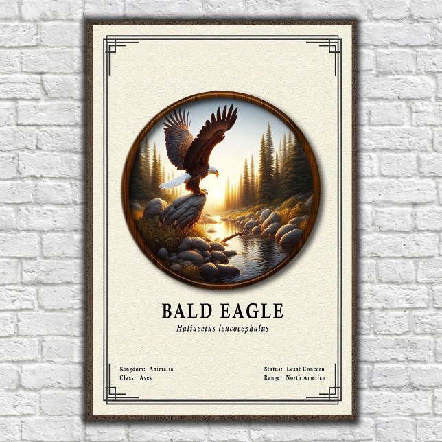 Poster Série de Zoologia da Águia Americana (Criador carregado)