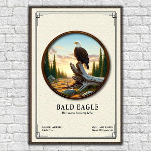 Poster Série de Zoologia da Águia Americana