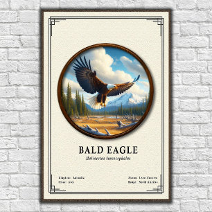 Poster Série de Zoologia da Águia Americana