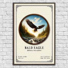 Poster Série de Zoologia da Águia Americana