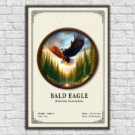 Poster Série de Zoologia da Águia Americana