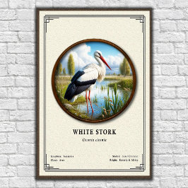 Poster Série de Zoologia da Cegonha Branca