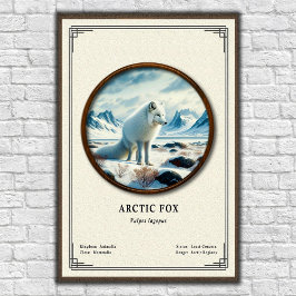 Poster Série de Zoologia da Raposa Ártica