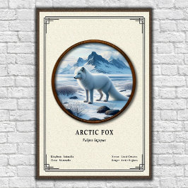 Poster Série de Zoologia da Raposa Ártica