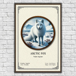 Poster Série de Zoologia da Raposa Ártica