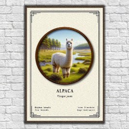 Poster Série de Zoologia de Alpaca