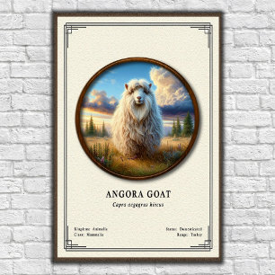 Poster Série de Zoologia de Cabra Angorá