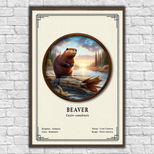 Poster Série de Zoologia de Castores (Criador carregado)