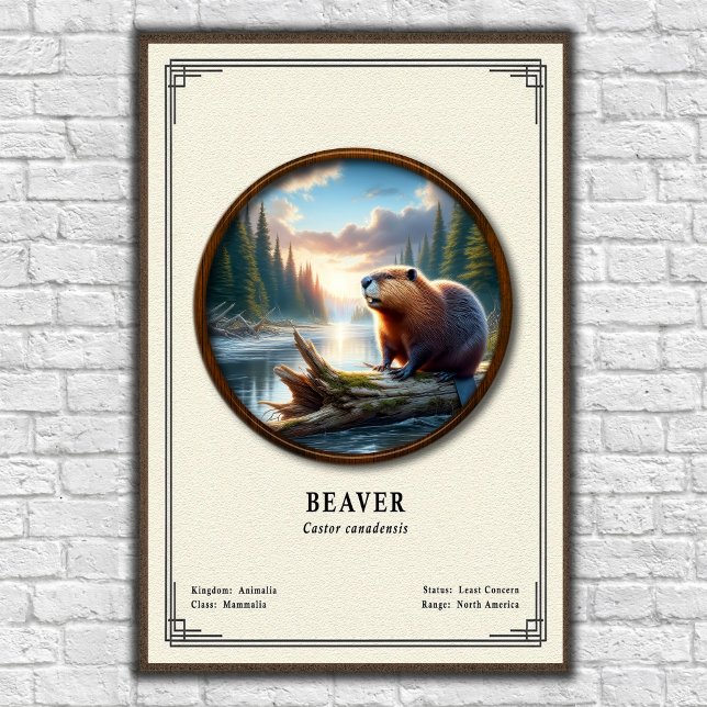 Poster Série de Zoologia de Castores (Criador carregado)
