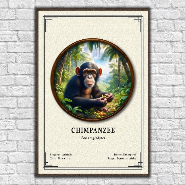 Poster Série de Zoologia de Chimpanzés (Criador carregado)
