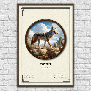 Poster Série de Zoologia de Coyote