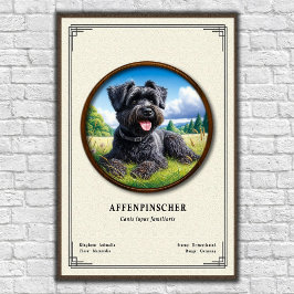 Poster Série de Zoologia do Affenpinscher