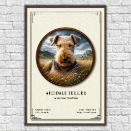 Poster Série de Zoologia do Airedale Terrier