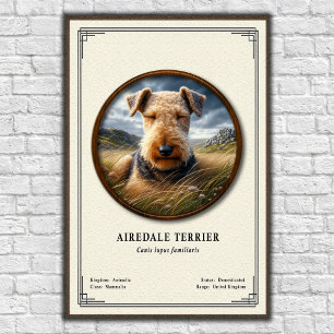 Poster Série de Zoologia do Airedale Terrier
