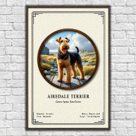 Poster Série de Zoologia do Airedale Terrier