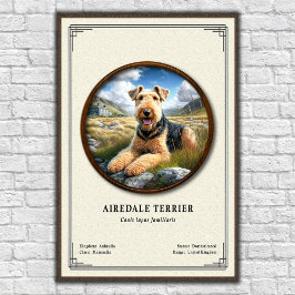 Poster Série de Zoologia do Airedale Terrier