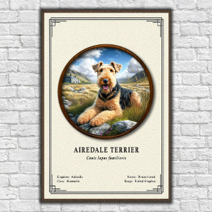 Poster Série de Zoologia do Airedale Terrier