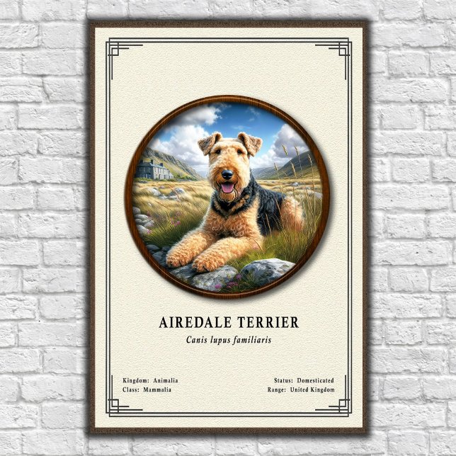 Poster Série de Zoologia do Airedale Terrier (Criador carregado)