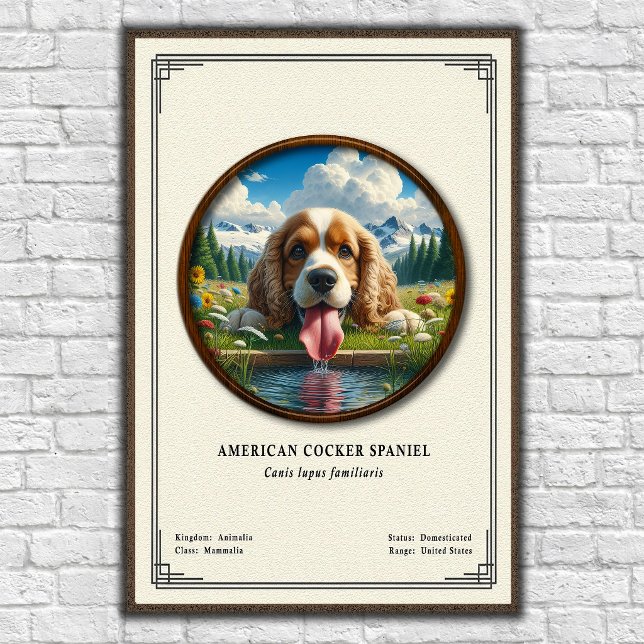 Poster Série de Zoologia do American Cocker Spaniel (Criador carregado)